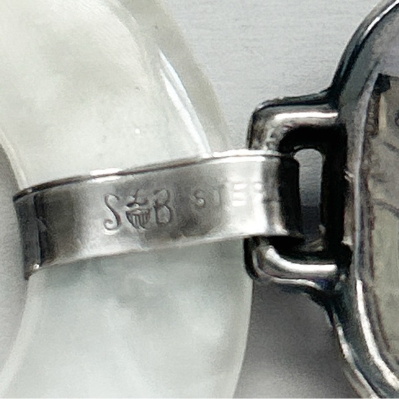 Semi Antique Saart Brothers Mother of Pearl Sterling Silver Teething Ring Bell - Picture 7 of 7